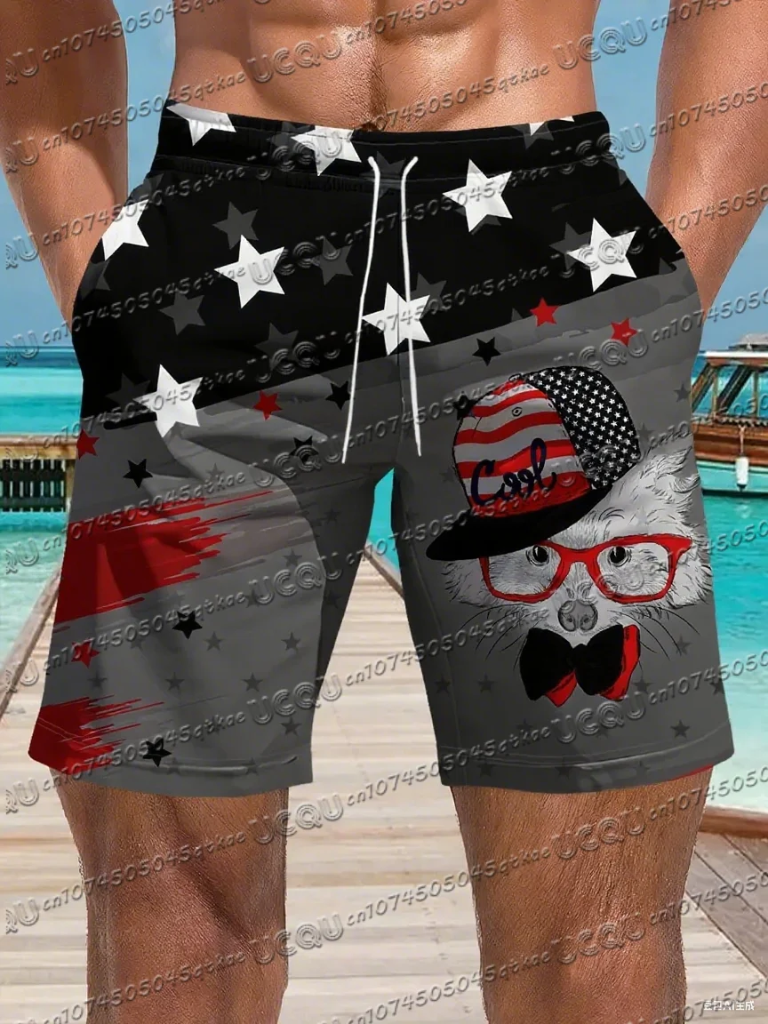 

Мужские пляжные шорты с забавным принтом собаки, повседневные мужские летние женские шорты унисекс для тренажерного зала и фитнеса, спортивные пляжные шорты