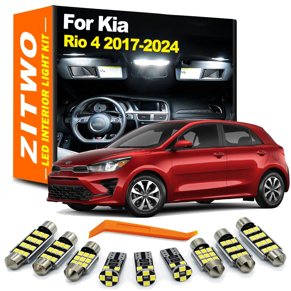 

ZITWO 12Pcs LED Bulb Interior Dome Map Light Kit For Kia Rio 4 MK4 IV Hatchback Sedan 2017 2018 2019 2020 2021 2022 2023 2024