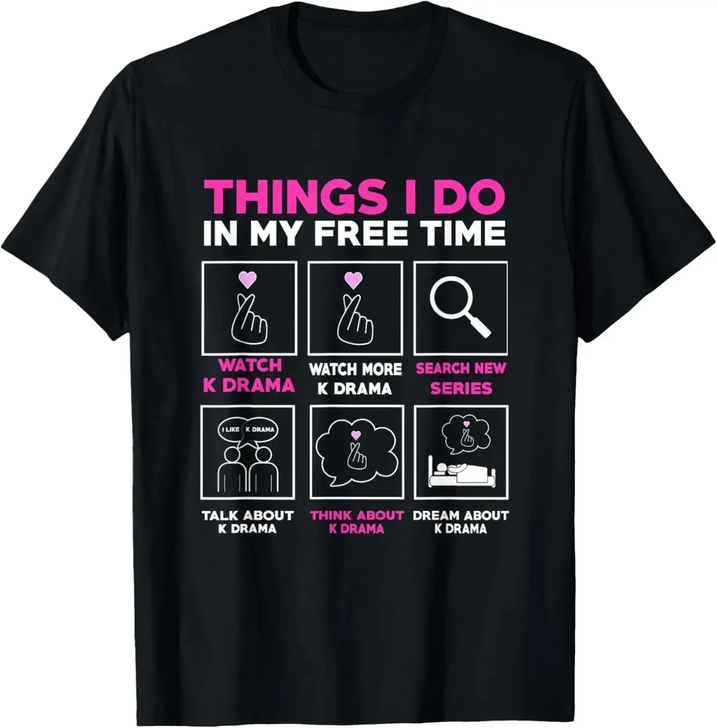 تي شيرت Eat Sleep K-Drama Repeat Graphic تي شيرت كوري TV Show Fan قطن برقبة دائرية كاجوال للرجال #2