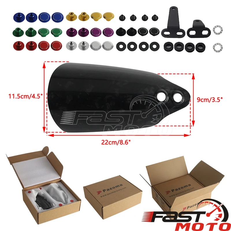 ألياف الكربون دراجة نارية المقود درع الحرس مقبض Handguard ل هارلي سوفتيل التراث الكلاسيكي 114 FLHCS FLHC القياسية FXST