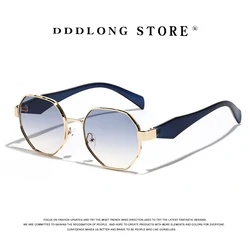 DDDLONG Retro Fashion Metal Sunglasses Women Men Sun Glasses Classic Vintage UV400 Outdoor Shades D356