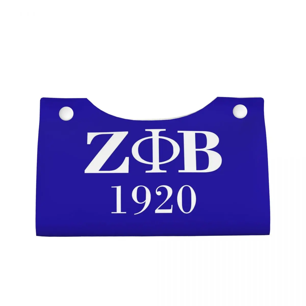 Custom Zeta Phi Beta Sorority Logo Facial Tissue Box Cover Rectangular Greek Letter 1920 PU Leather Tissue Box Holder for Office