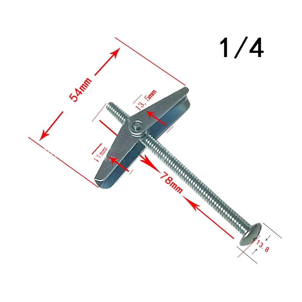 L Toggle Bolt Hollow Wall Anchor Umbrella Type Expansion Screw Aircraft Clamp Expansion Screw Umbrella Clip Fasteners Hardware