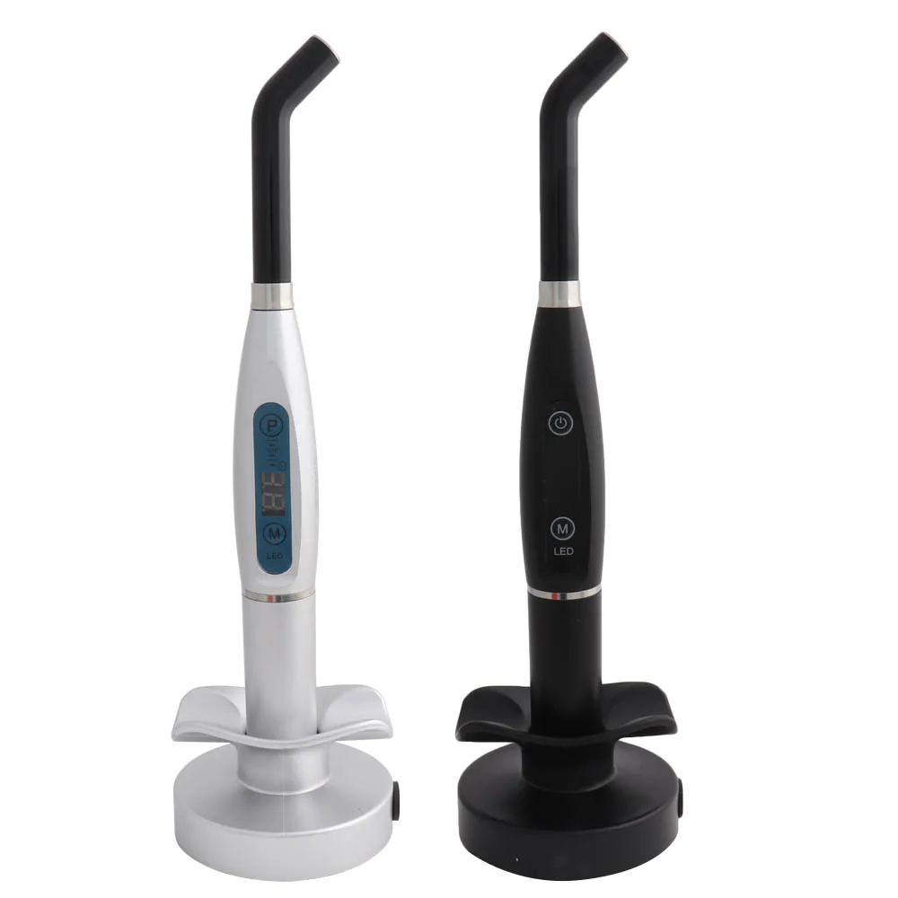 Dental Aushärtung Licht Heilung Licht Heilung Lampe Aushärtung Maschine Wireless Cordless Verfestigen LYA18 Silber/Schwarz