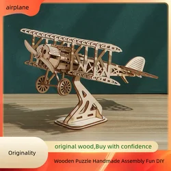 Manufacturer's New Aircraft 3D Puzzle Wooden Toy Puzzle Assembly Toy DIY Creative Decoration