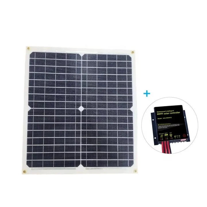 10W-30W Small Flexible Solar Panel Kit, Waterproof MPPT Controller Off Grid Battery Trickle Charging