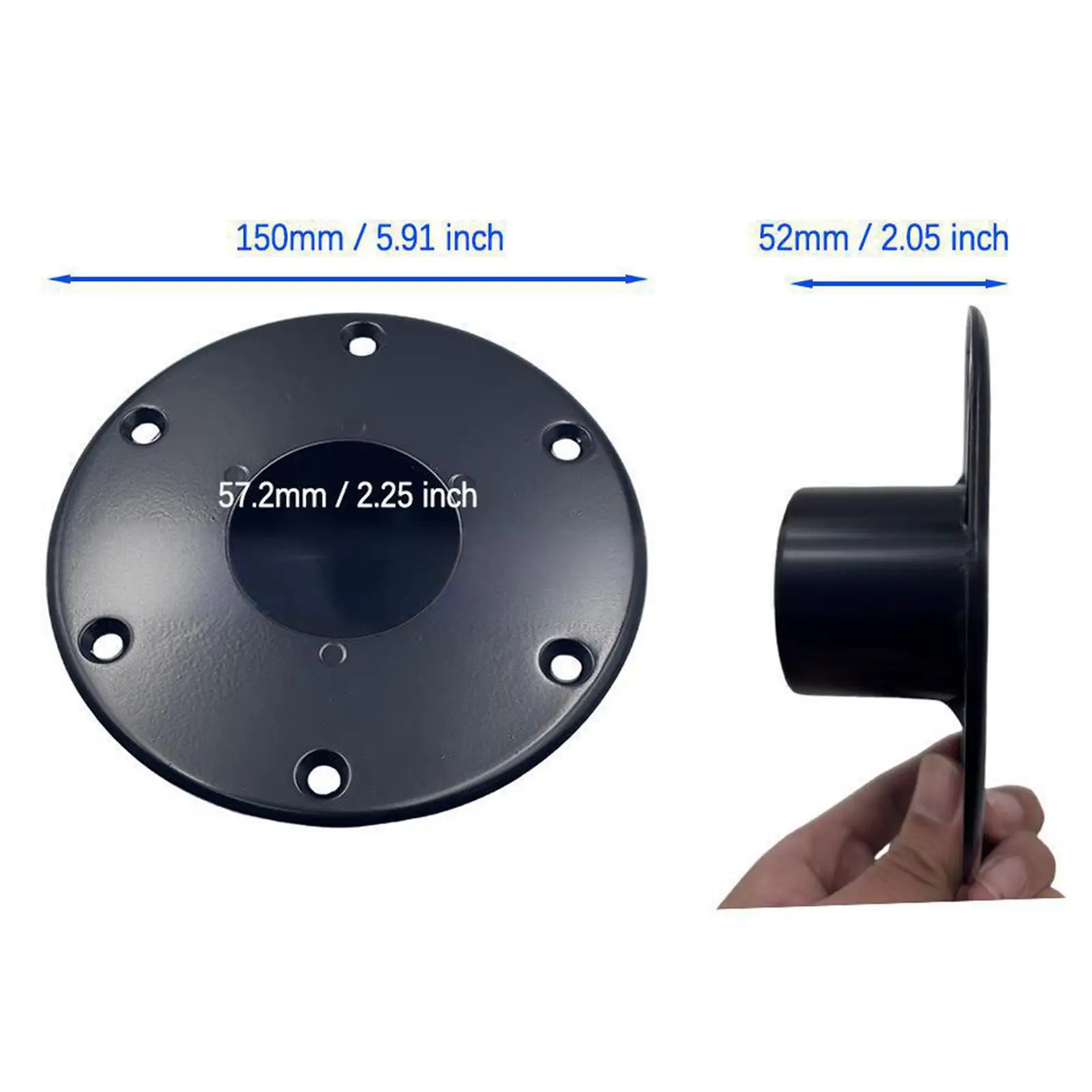 RV Trailer Table Leg Base Aluminum Flush Mount Sturdy Floor Bracket for Camper Boat Furniture Repair