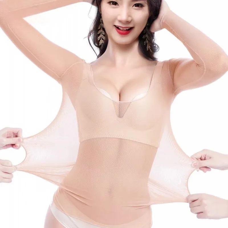 Customized Belly Dance Costumes Top with Skin Tone Mesh High Elasticity Flesh Colored Base Invisible Clothes Women's Thin Design