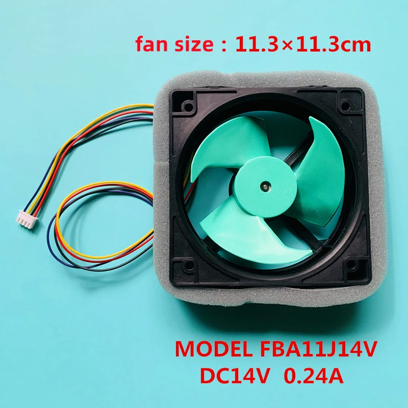 Original for Panasonic refrigerator cooling fan FBA11J14V DC14 0.24A 11.3cm mute fan 4-wire