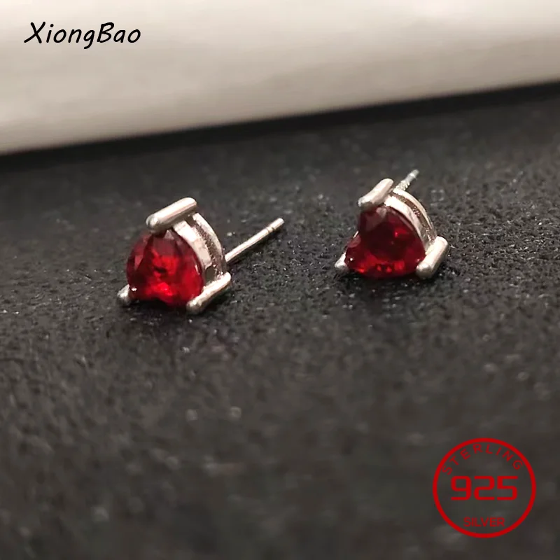 

Серьги-гвоздики в форме сердца с фианитами для женщин, ювелирные изделия Brincos, изысканные украшения Bijoux 2026, серьги с цирконами из стерлингового серебра 925 пробы