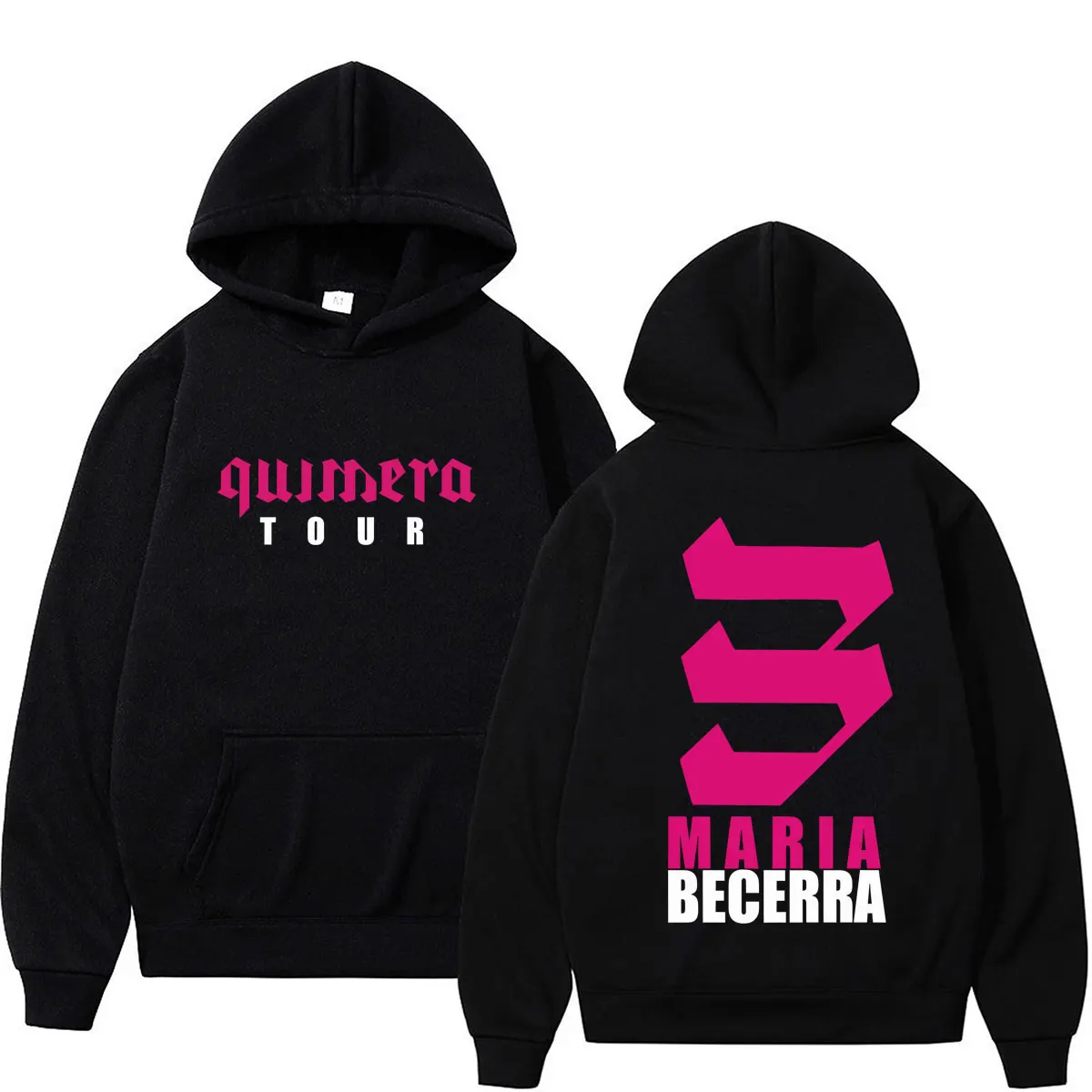 Sudadera con capucha estampada Singer Maria Becerra Quimera Tour 2026 para hombre y mujer, estilo estético, manga larga, informal, holgada