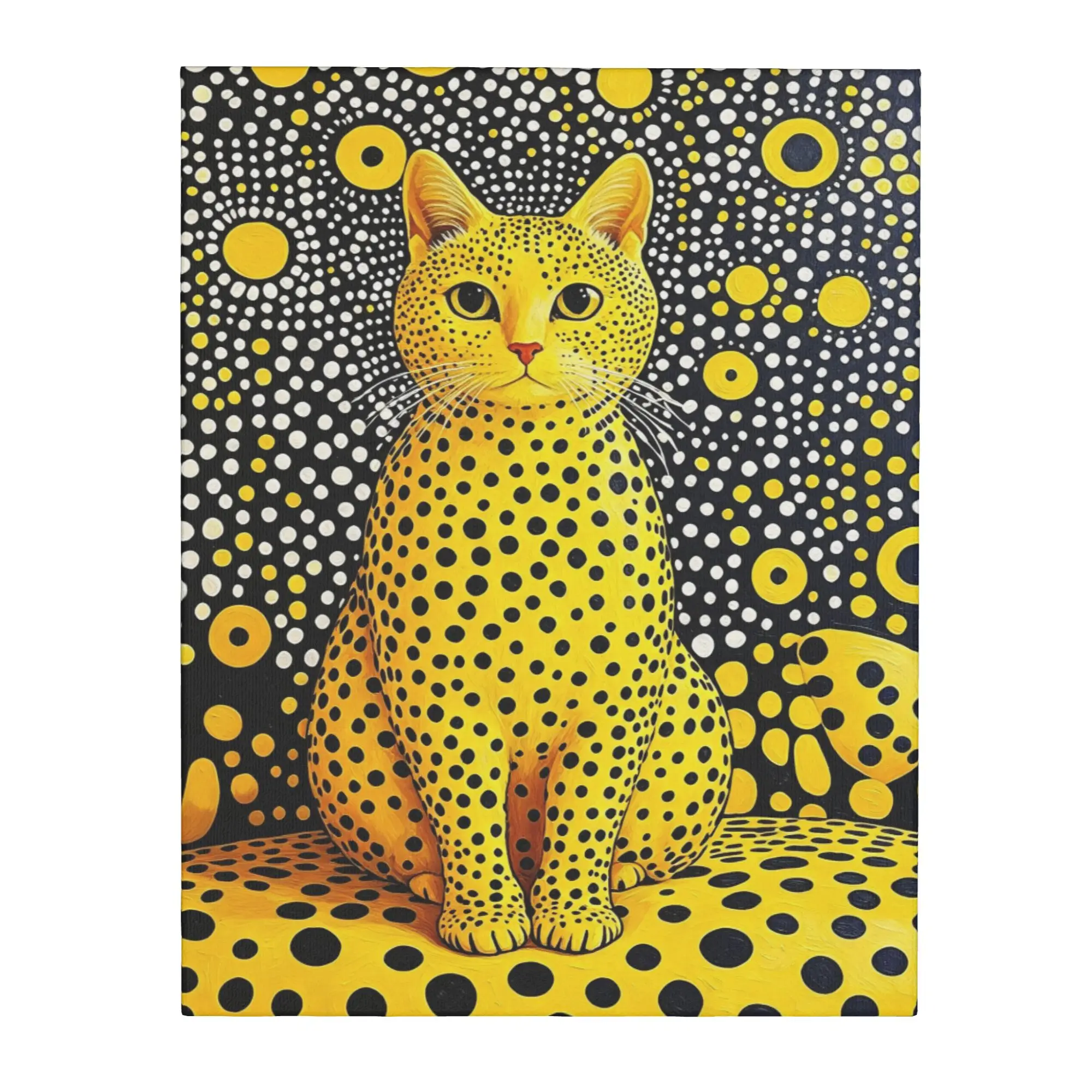 Yayoi Kusama Aesthetic Wall Art Painting Unframed Art Kitchen Decoration Abstract Art Unique Present for Friends 16x20inch,