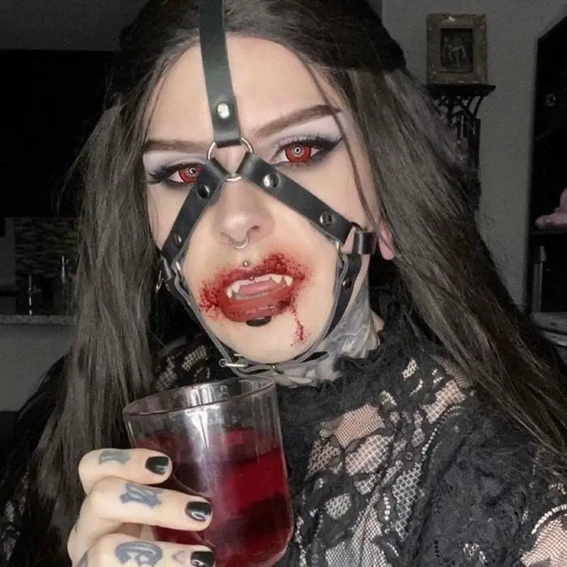 Masker Perbudakan BDSM 270D Masker Pengekangan Erotis Budak Bdsm Mainan Seks Permainan Dewasa Masker Wajah Kulit Imitasi Baru