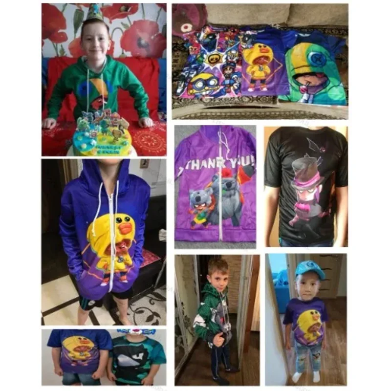 Hoodie de personagem de tubarão infantil, moletom jogo 3D, tops de meninos e meninas, roupas infantis, roupas adolescentes, primavera, outono