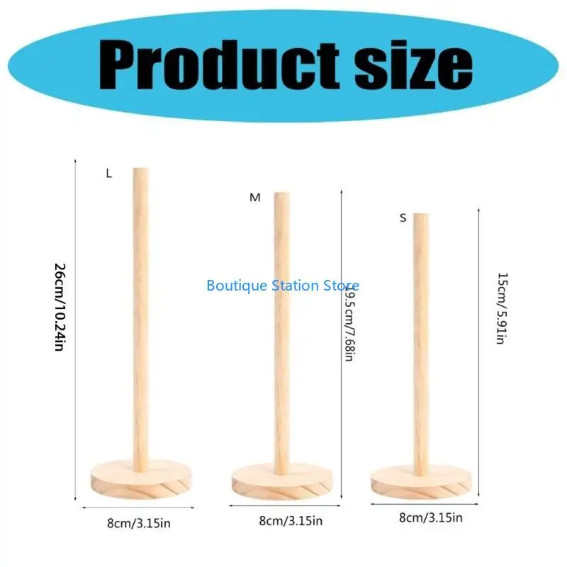 Y55f geräumige Holzhaar -Cliphalter -Scrunchies Display Ständer vertikales Armband Rack