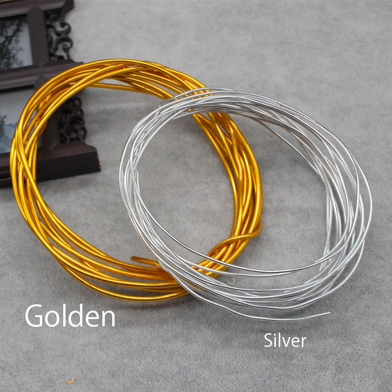 Bridal Scepter Bouquet Gold Silver Shape Aluminum Wire Handmade DIY crown Cake Decoration Material