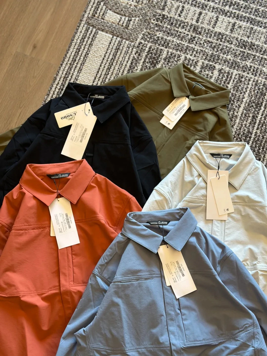 

Outdoor Functional Workwear irt Long Sve Soft ell Worn Resistant Men's Stand Fit Nylon Casual Commute Windproof