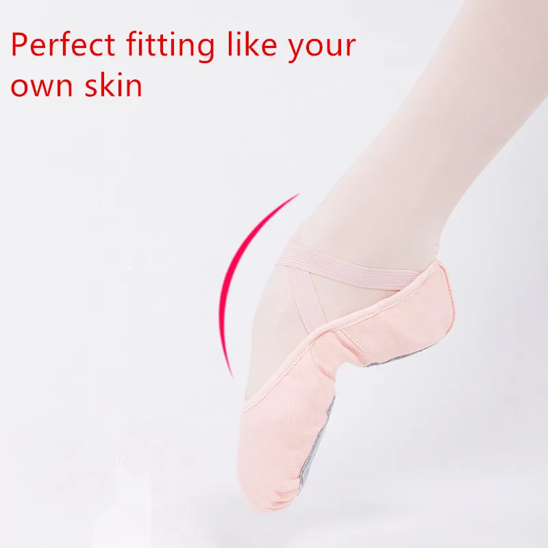 Stretch Canvas Ballet Dansschoenen Slippers Split Zachte Zool Ballerina Katoen Elastische Stof Buik Training Jazz Gym Yoga Oefening