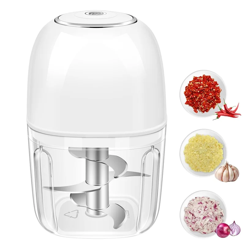 

【FUXQ】Электрический измельчитель чеснока USB перезаряжаемый мини-кухонный комбайн для имбиря, чили, мяса, специй