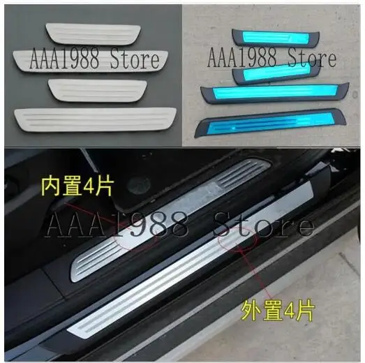 

8 pcs stainless steel scuff plate door sill covers For Volkswagen Touarge 2011--2017 car styling auto accessories