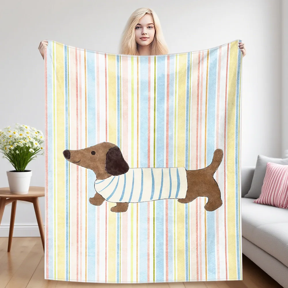 Sausage DDog Nap Blanket,Flannel Blanket,Suitable For Sofas,Beds,Cars,Rooms,Offices,Camping,Exquisite Gift Blankets