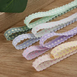 50 Yards 10MM Jump Point Lace Edge Ribbon Hair Bows DIY Crafts Handmade Garment Accessories Home Decoration Wrapping Clothing