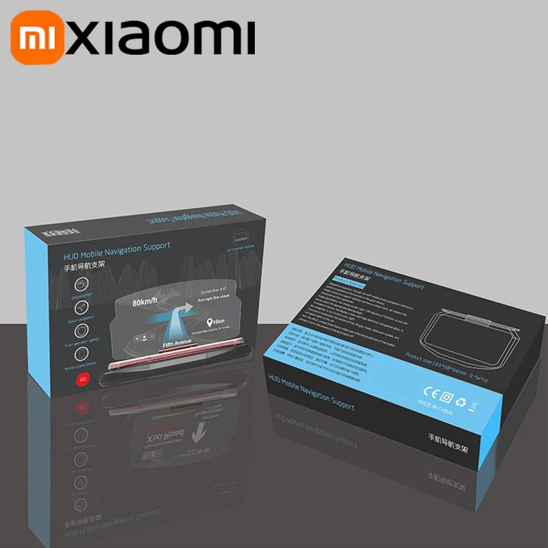 Xiaomi Car Speedometer Wireless Charging HUD Head-Up Display Digital Speed Meter Projector Vehicles Auto Electronics Accessories