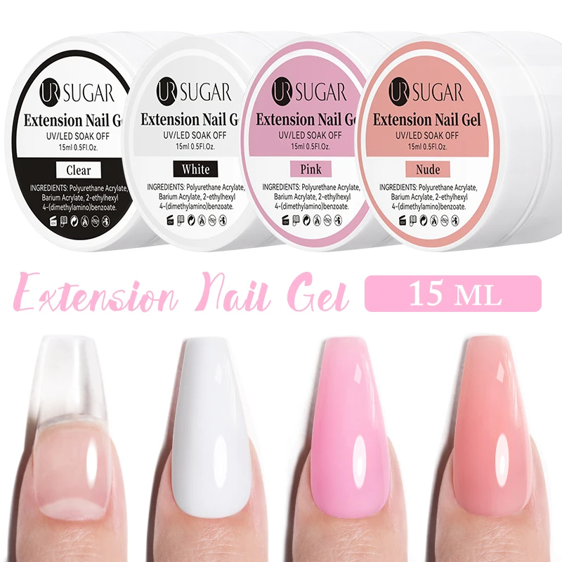 UR SUIKER 15 ml Extension Nail Gel Set UV Building Ombre Nagels Camouflage Quick Extension Gel Uitgebreide Nagels Art Gel Kits manicure