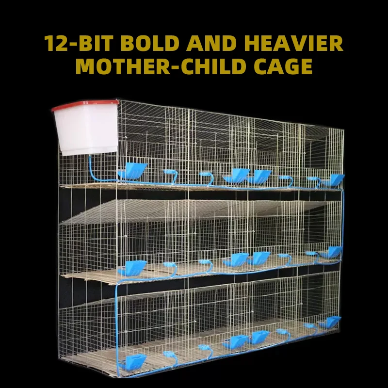 Rabbit Breeding Equipment Hutch With Nest Box Galvanized Mother And Baby Cage For Farm Or Home Use
