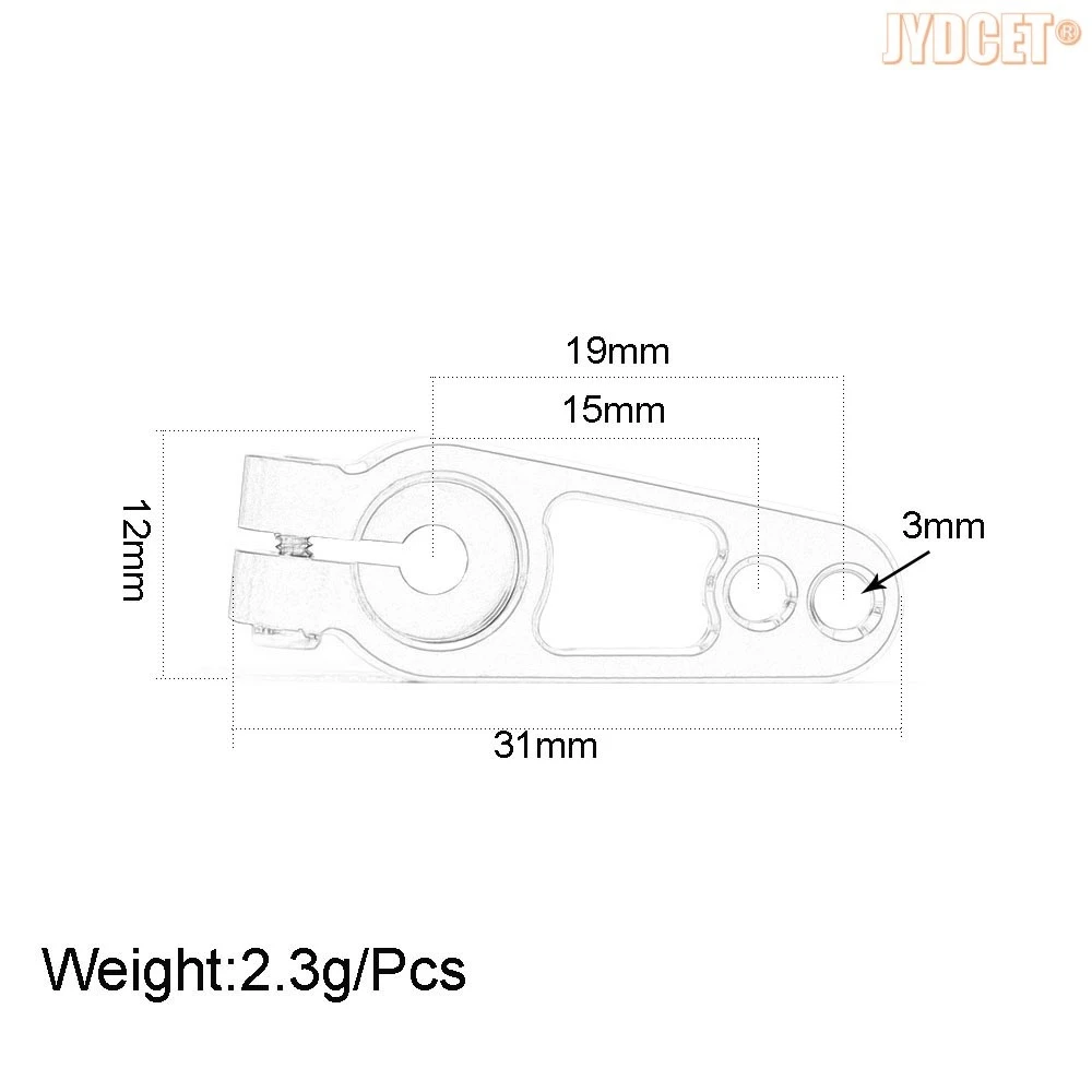 Aluminum 25T M3 Steering Servo Arm Horn Metal 31mm Length 15MM 19MM for RC 1/10 Car Crawler Model Parts Plane