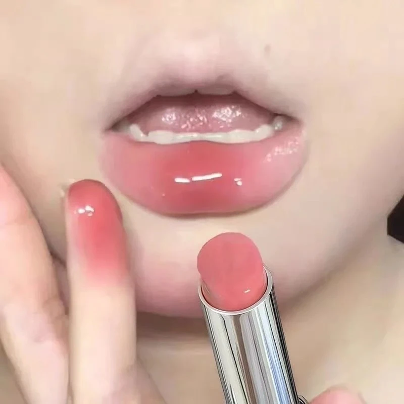 Mirror Lipstick Crystal Jelly Transparent Lip Stick Water Gloss Moisturizing Long-lasting Solid Lip Gloss Nude Tint Clear Makeup