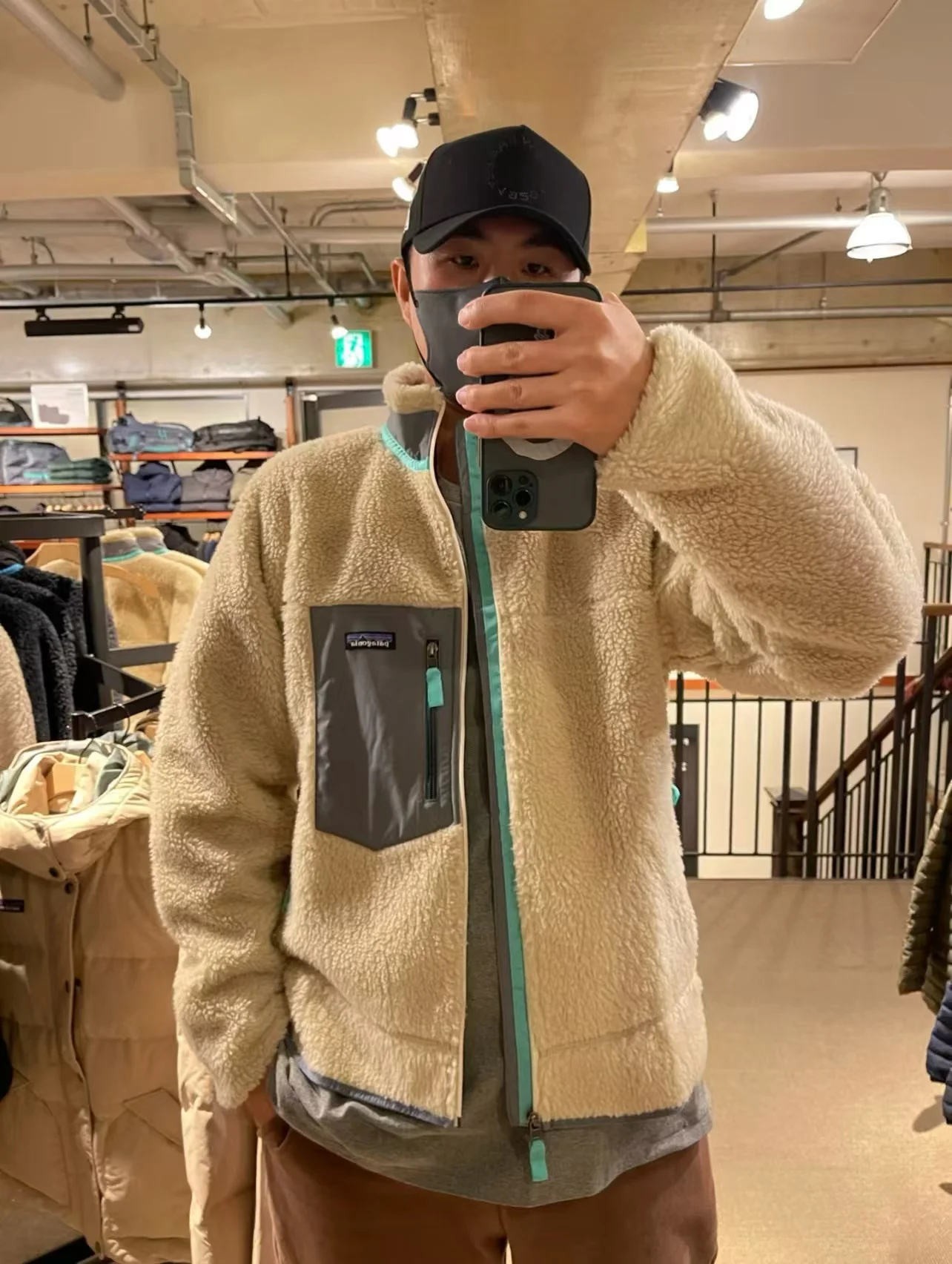 Chaqueta de Cuello Alto con Forro Polar para Hombre, Chaqueta Deportiva de Poliéster con Cierre y Bloques de Color, Estilo De...