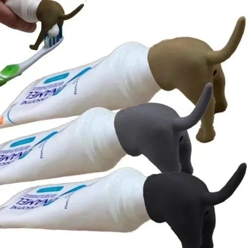 

Pooping Dog Butt Toothpaste Topper Pooping Toothpaste Cap Vomit Topper Dispenser Cap Animal Funny Gadgets Gift For Friends