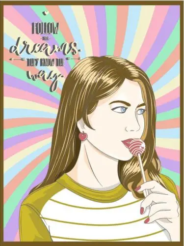 Follow Your Dreams Vintage Retro Metal Sign sign