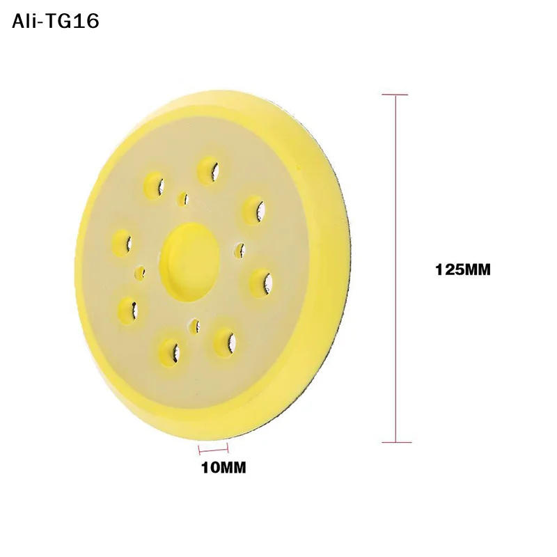 1 قطعة لوحة الطحن 5 بوصة 8 ثقوب طاحونة الصنفرة صينية ل القرص طاحونة دعم وسادة هوك حلقة 125 مللي متر آلة تلميع هوائية