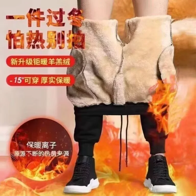 Vêtements d'hiver pour hommes, grandes tailles, pantalons thermiques, salopette, pantalons de travail pour hommes, vêtements de loisirs, pantalons Baggy