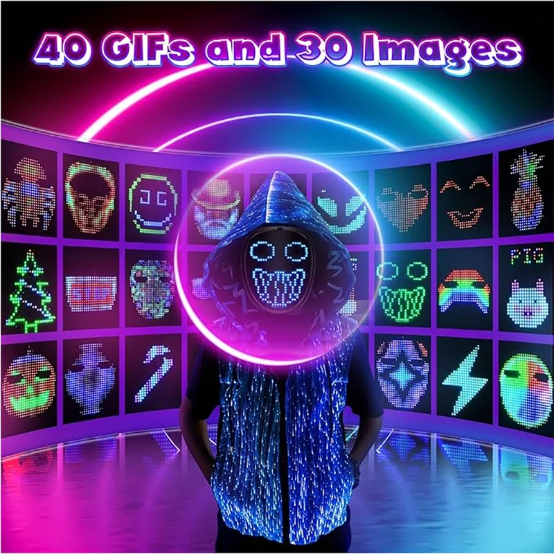 LED Mask with Gesture Sensing  - огляд і ціна Led Purge Mask Halloween