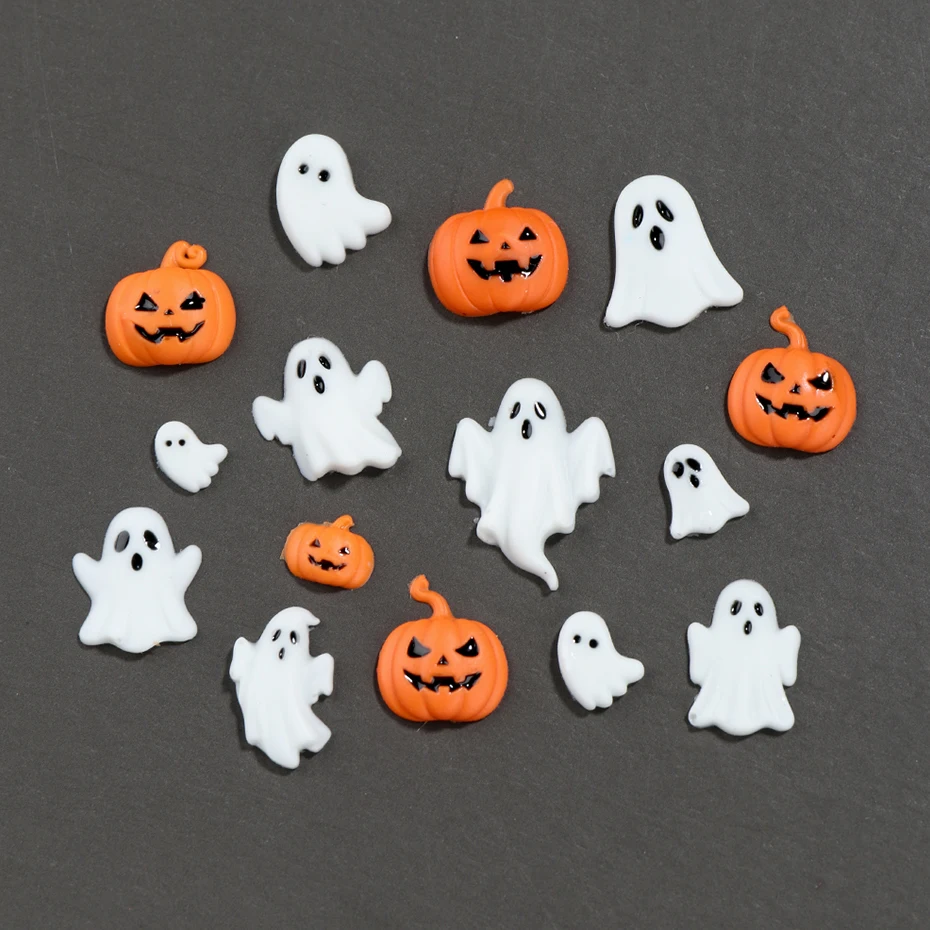 1 Stück Cartoon Kawaii Geister-Nagelstempel Horror Kürbis Spinnennetz Skelett Hand Nagelschablonen Y2K Halloween Maniküre-Werkzeuge – Detail 7