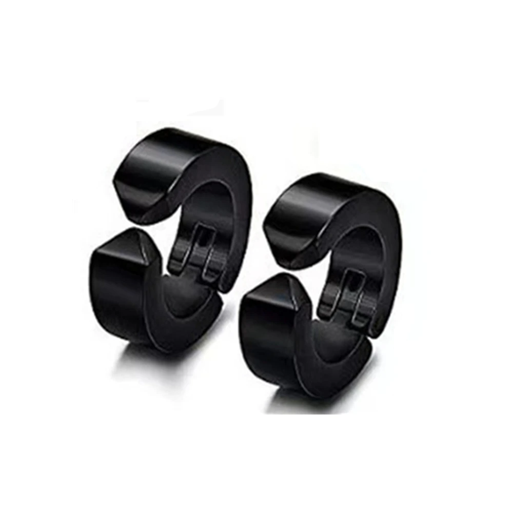 Anime Chainsaw Man Yoshida Hirofumi Cosplay Ear Clip Earrings Women Men Punk Black No Pierced Fake Ear Circle New Pop Jewelry