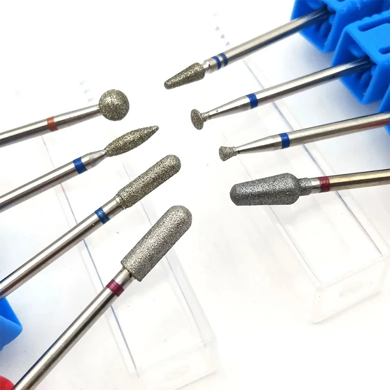 Diamond Nail Drill Bit Cuticle Clean Milling Cutter Nails For Electric Manicure Machine Accessories Ball Burr Removing