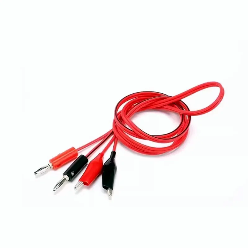 

1M Alligator Cilp to AV Banana Plug Test Cable Lead Connector Dual Tester Probe 35mm Crocodile Clip for Multimeter Measure Tool