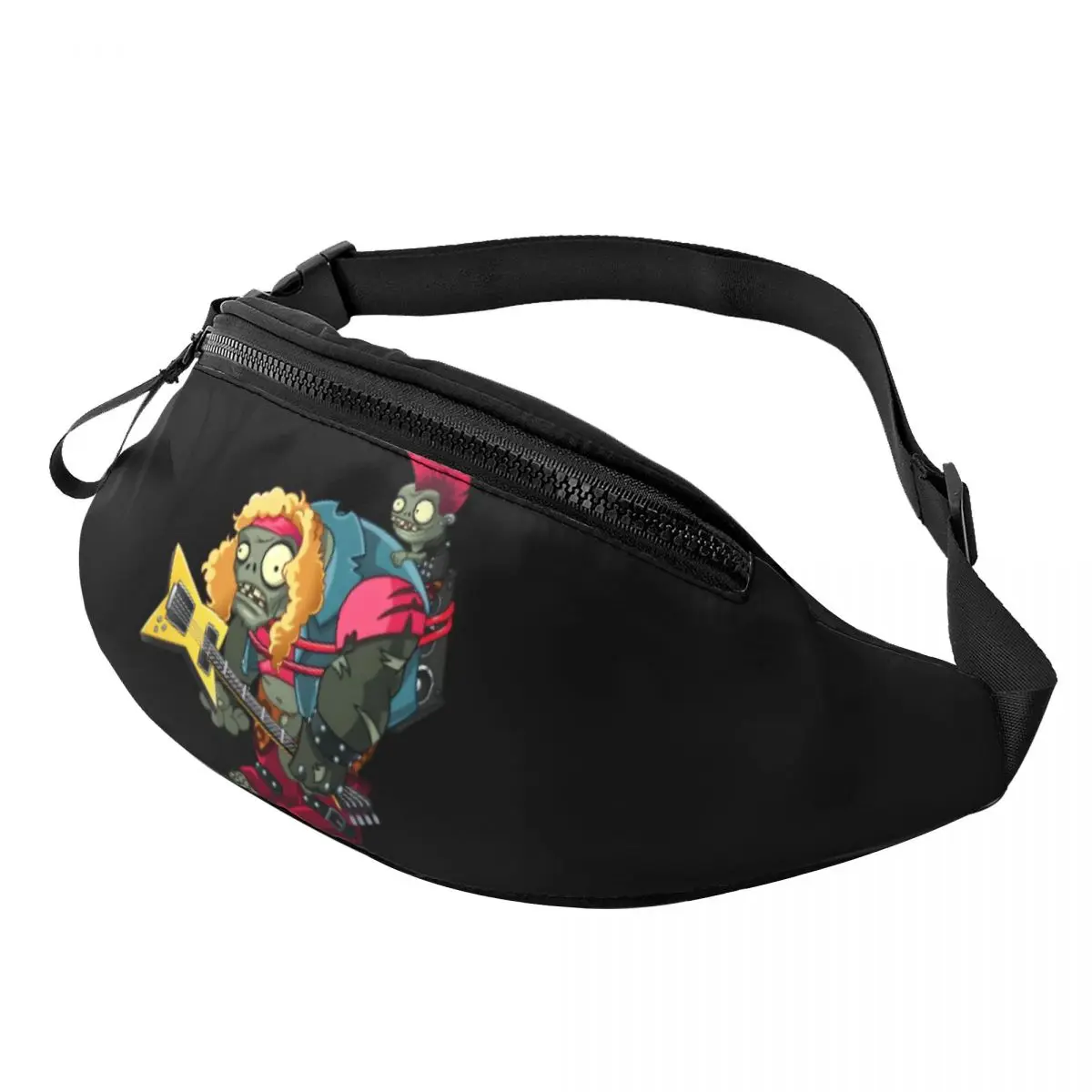 

Custom Plants Video Game Zombies Fanny Pack Men Women Cool Play Gaming Crossbody Waist Bag for Running Phone Money Pouch