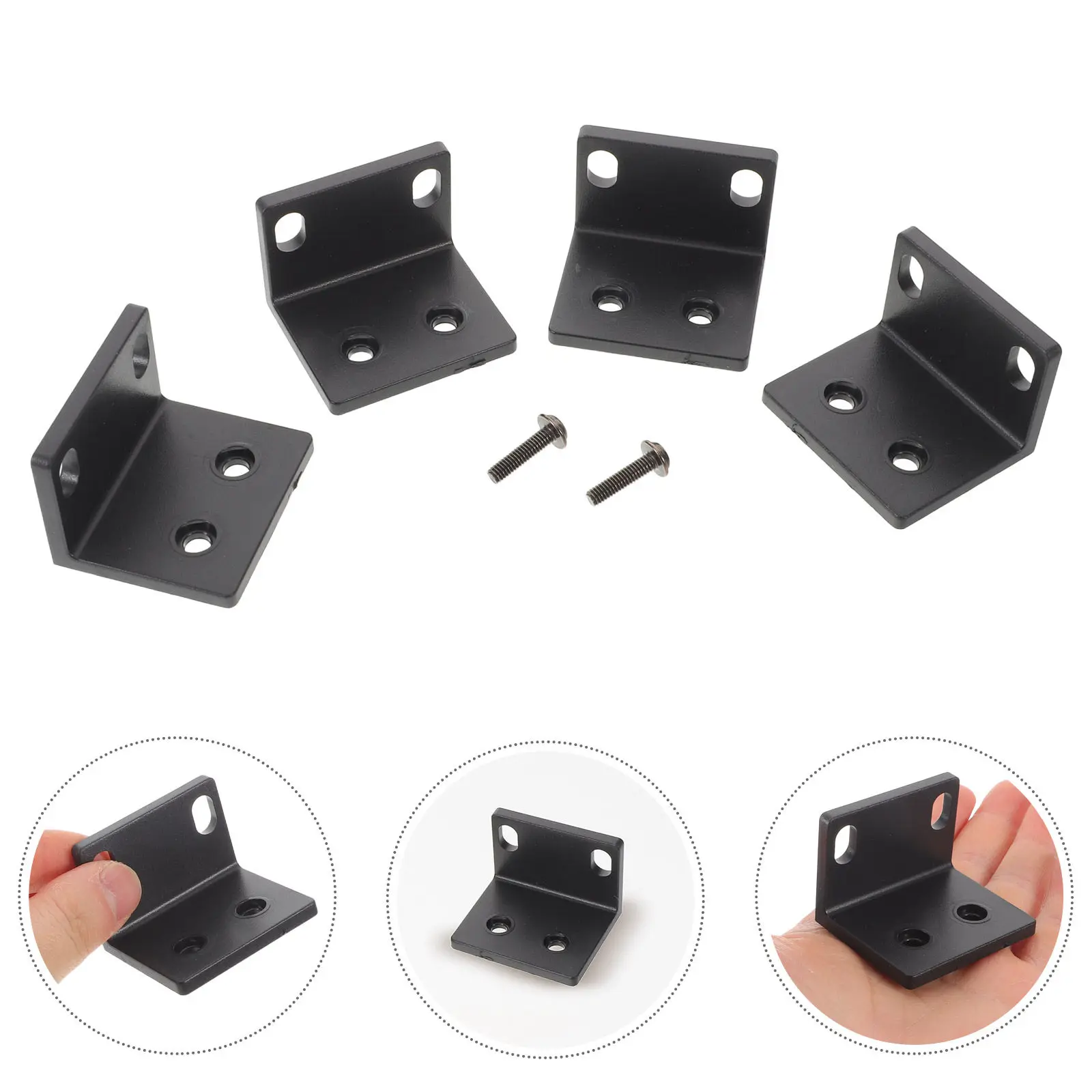 4Pcs Professional Audio Rack Mounting Corner Bracket Set Plastic Speaker Cabinet Edge Guard for Studio Conference Stage Music