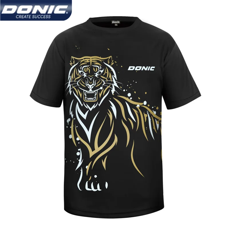 Maillot de tennis de table respirant pour hommes et femmes, T-shirt de sport, Tiger, Chemises de ping-pong, Manches courtes, Col rond, WhatsApp, IC