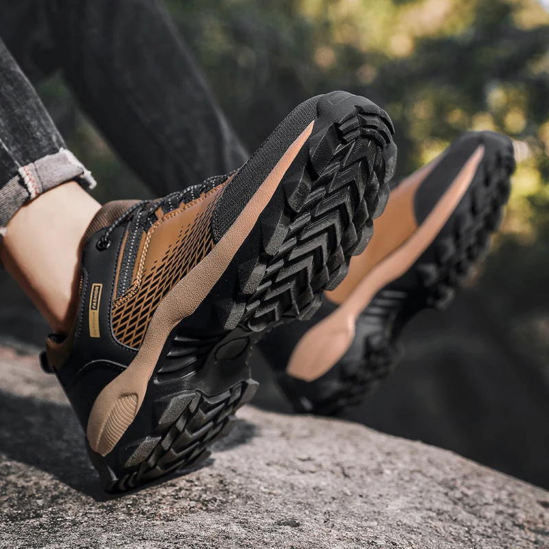 Men Sneakers Hiking Shoes For Men Outdoor Mountain Boots Climbing Sneakers Autumn Winter Shoes image 6