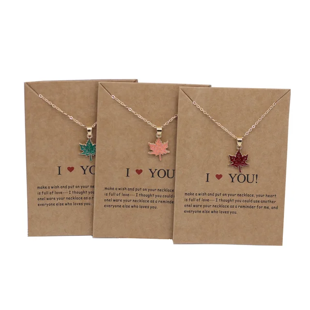 Collier pendentif feuille d'érable vintage tendance pour femmes, collier ras du cou, colliers épais, bijoux d'amitié pour couples, cadeaux de fête 1