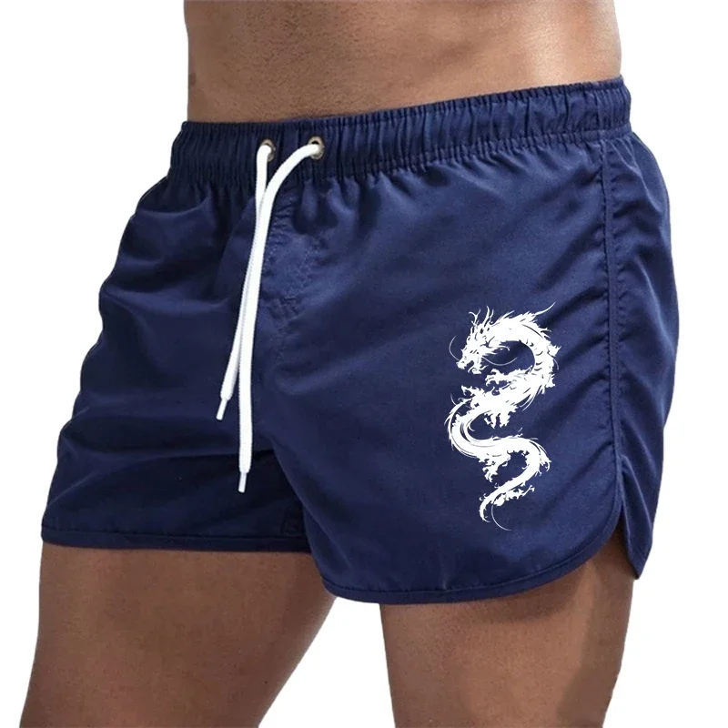 

Новые мужские пляжные шорты 2026 года с принтом китайского дракона, высококачественные летние шорты для бега и велоспорта, стильные мужские шорты