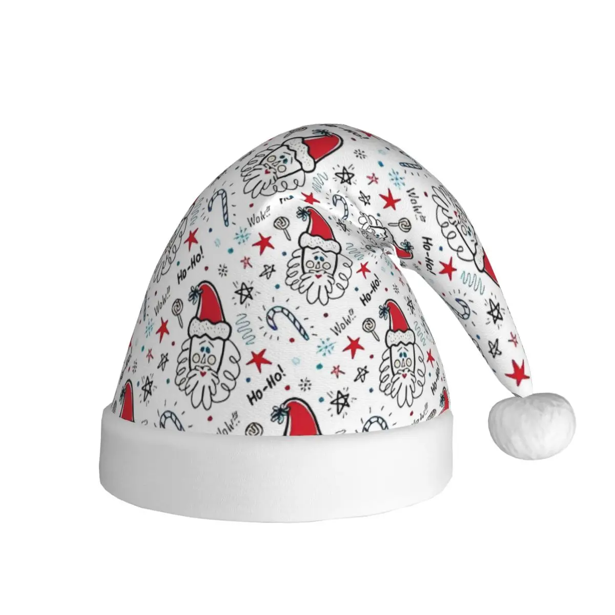 Christmas Approaching Plush Kawaii Christmas Hats for Adult Men Women Santa Hat Cap Xmas Gifts