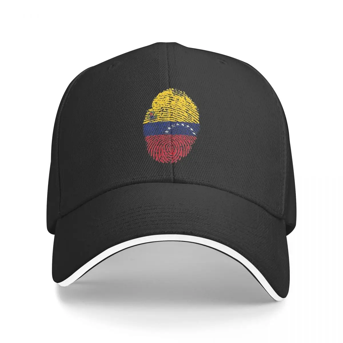 Huellas Venezuela Flag Fingerprint Golf Hat Outfit Casual Dad Hat Men Women for Outdoor All Seasons Travel Headwear Adjustable