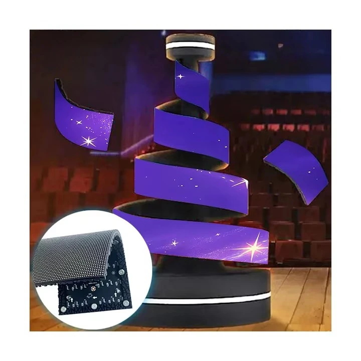 P5 Indoor/Outdoor LED Screen Module 4mm Pixel Pitch Bendable Design 4K Resolution Curved Video Wall for Digital Signage
